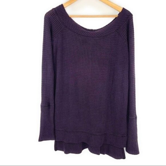 We the Free Purple Thermal Oversized Top - Picture 2 of 5